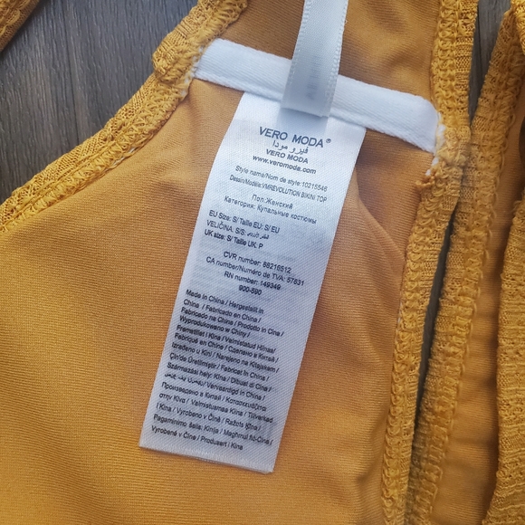 NWT Yellow O Ring Bikini Top & Bottom - Picture 7 of 8